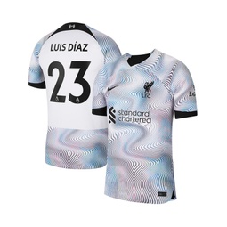 Mens Luis Diaz White Liverpool 2022/23 Away Breathe Stadium Replica Player Jersey