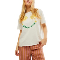 Womens Sunshine Smiles Graphic Print Cotton T-Shirt