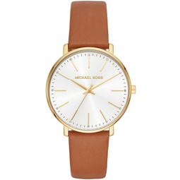 Womens Pyper Luggage Leather Strap Watch 38mm