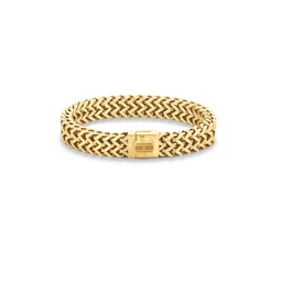 Mens Braided Gold-Tone Bracelet