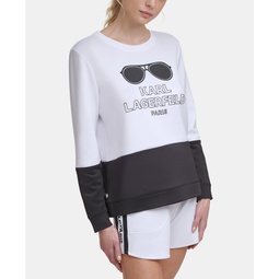 Womens Colorblock Sunglass Sweatshirt