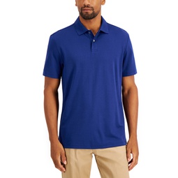 Mens Regular-Fit Solid Supima Blend Cotton Polo Shirt