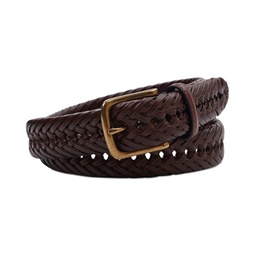 Mens Burnished Hand Lace Braided Belt