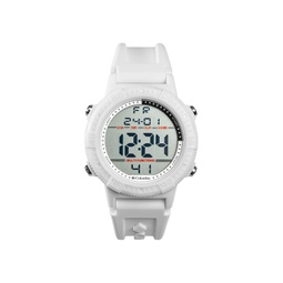 Unisex Peak Patrol White Silicone Strap Digital Watch 46mm
