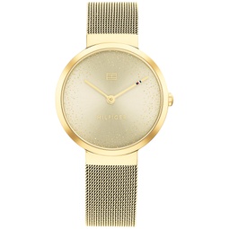 Womens Gold-Tone Mesh Bracelet Watch 32mm