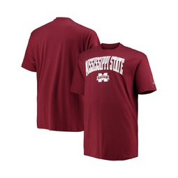 Mens Maroon Mississippi State Bulldogs Big and Tall Arch Over Wordmark T-shirt