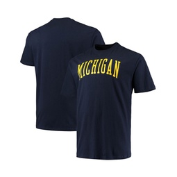 Mens Navy Michigan Wolverines Big and Tall Arch Team Logo T-shirt