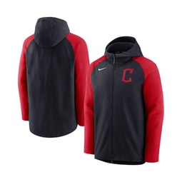 Mens Navy Red Cleveland Guardians Authentic Collection Full-Zip Hoodie Performance Jacket