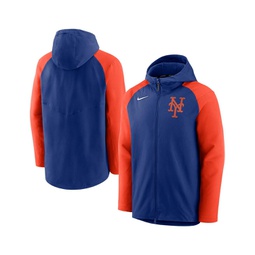 Mens Royal and Orange New York Mets Authentic Collection Full-Zip Hoodie Performance Jacket