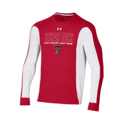 Mens Red Texas Tech Red Raiders On-Court Shooter Bench Long Sleeve T-shirt