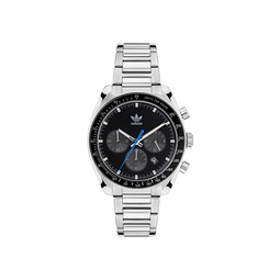 Unisex Three Hand Edition One Chrono Silver-Tone Stainless Steel Bracelet Watch 40mm