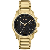 BOSS Mens Trace Ionic Thin Gold-Tone 1 Steel Bracelet Watch 44mm