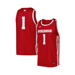 Mens Red Wisconsin Badgers Replica Basketball Jersey