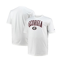 Mens White Georgia Bulldogs Big and Tall Arch Over Wordmark T-shirt