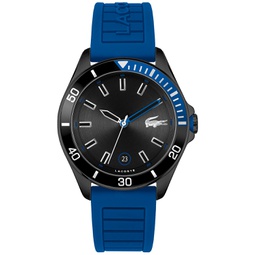 Mens Tiebreaker Blue Silicone Strap Watch 43mm