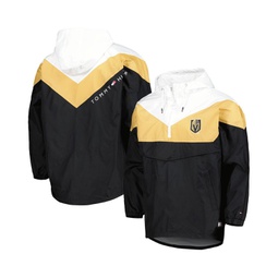 Womens Black Gold Vegas Golden Knights Staci Half-Zip Windbreaker Jacket