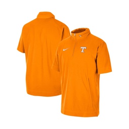 Mens Tennessee Orange Tennessee Volunteers Coaches Half-Zip Short Sleeve Jacket