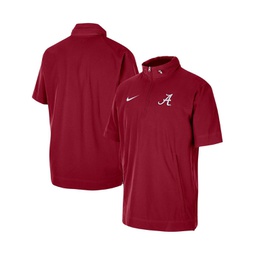 Mens Crimson Alabama Crimson Tide Coaches Half-Zip Short Sleeve Jacket