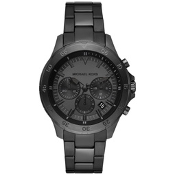 Mens Greyson Chronograph Black Ion Plating Stainless Steel Watch 43mm