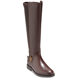 Womens Clover Stretch Side-Buckle Riding Boots