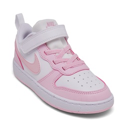 Toddler Girls Court Borough Low Recraft Adjustable Strap Casual Sneakers from Finish Line