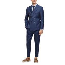 Mens Slim-Fit Double-Breasted Suit
