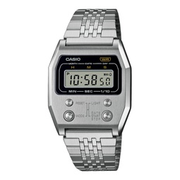Unisex Digital Silver-Tone Stainless Steel Watch 35mm A1100D-1VT