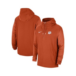 Mens Orange Clemson Tigers 2023 Coach Half-Zip Hooded Jacket