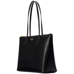 Bleecker Saffiano Leather Large Zip Top Tote