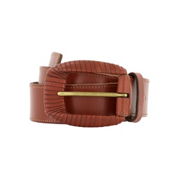 Womens 35mm Wrapped Buckle Leather Belt