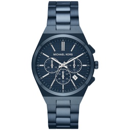 Mens Lennox Chronograph Navy Stainless Steel Watch 40mm