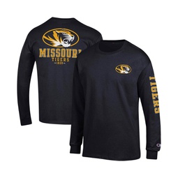 Mens Black Missouri Tigers Team Stack Long Sleeve T-shirt