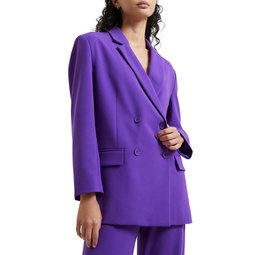 Womens Whisper Notched Collar Double-Breasted Blazer