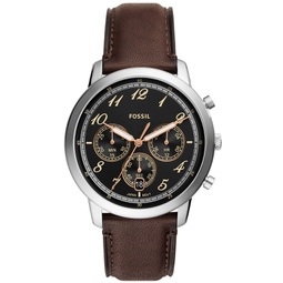 Mens Neutra Chronograph Brown Leather Watch 44mm