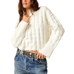 Soul Searcher Mock Neck Textured Sweater