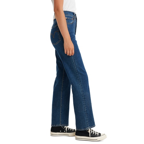  Womens Ribcage Straight-Leg Seamed Jeans