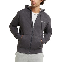 Mens Powerblend Standard-Fit Logo-Print Full-Zip Fleece Hoodie