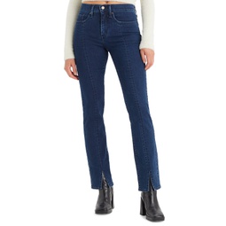Womens 314 Shaping Mid-Rise Seamed Straight Jeans