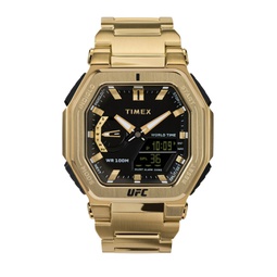 UFC Mens Colossus Analog-Digital Gold-Tone Stainless Steel Watch 45mm