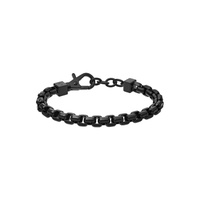 Mens Black Stainless Steel Chain Bracelet