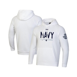 Mens White Navy Midshipmen Silent Service All Day Pullover Hoodie