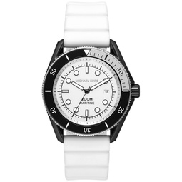 Mens Maritime Three-Hand White Silicone Watch 42mm