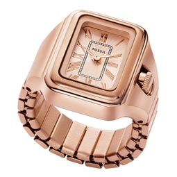 Womens Raquel Two-Hand Rose Gold-Tone Stainless Steel Ring Watch 14mm