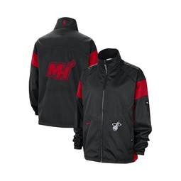 Womens Black/Red Miami Heat 2023/24 City Edition Courtside Swoosh Fly Full-Zip Jacket