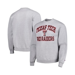 Mens Heather Gray Texas Tech Red Raiders High Motor Pullover Sweatshirt