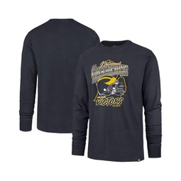 Mens Navy Michigan Wolverines College Football Playoff 2023 National Champions State Outline Franklin Long Sleeve T-shirt