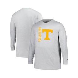 Mens Heather Gray Tennessee Volunteers Big and Tall Mascot Long Sleeve T-shirt