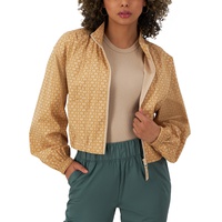 Womens Full-Zip Printed Woven Jacket