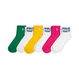 Polo Ralph Lauren Womens 6-Pk. Quarter Socks