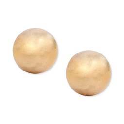 Round Button Stud Earrings